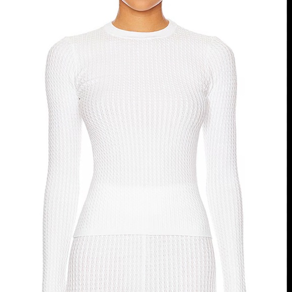 WeWoreWhat Cable Knit Long Sleeve in Off White size S - Picture 1 of 5